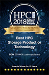 HPCwire Awards 2018 Best HPC Storage Product or Technology
