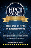 HPCwire Awards 2018 - Best Use of HPC in Entertainment